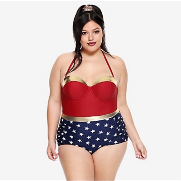 plus size wonder woman swimsuit